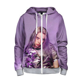 Детская толстовка 3D на молнии с принтом Billie Eilish в городе Новоалтайск, 100% полиэстер |  манжеты и пояс оформлены широкой мягкой резинкой, двухслойный капюшон со шнурком для регулировки, спереди карманы и застежка-молния
 | billie eilish | lovely | music | ocean eyes | pop | билли айлиш | девушка | музыка | океан | поп | эйлиш | элиш