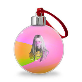 Ёлочный шар с принтом Billie Eilish в городе Новоалтайск, Пластик | Диаметр: 77 мм | billie eilish | lovely | music | ocean eyes | pop | билли айлиш | девушка | музыка | океан | поп | эйлиш | элиш