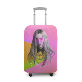 Чехол для чемодана 3D с принтом Billie Eilish в городе Новоалтайск, 86% полиэфир, 14% спандекс | двустороннее нанесение принта, прорези для ручек и колес | billie eilish | lovely | music | ocean eyes | pop | билли айлиш | девушка | музыка | океан | поп | эйлиш | элиш