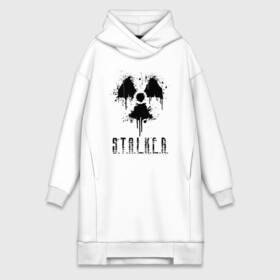 Платье-худи хлопок с принтом S.T.A.L.K.E.R. в городе Новоалтайск,  |  | anomaly | bandit | chernobyl | logo | pripyat | shadow of chernobyl | stalker | stalker 2 | zone | аномалия | бандиты | зона | лого | меченый | припять | сталкер | сталкер 2 | тени чернобыля | чернобыль | чистое небо