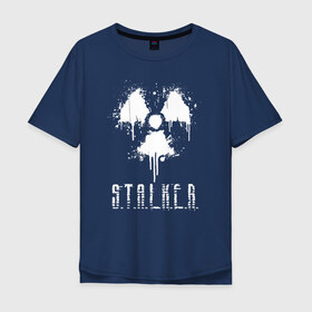 Мужская футболка хлопок Oversize с принтом S.T.A.L.K.E.R. в городе Новоалтайск, 100% хлопок | свободный крой, круглый ворот, “спинка” длиннее передней части | anomaly | bandit | chernobyl | logo | pripyat | shadow of chernobyl | stalker | stalker 2 | zone | аномалия | бандиты | зона | лого | меченый | припять | сталкер | сталкер 2 | тени чернобыля | чернобыль | чистое небо