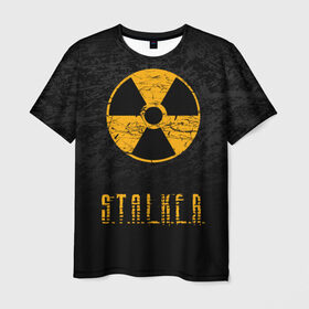 Мужская футболка 3D с принтом S.T.A.L.K.E.R. в городе Новоалтайск, 100% полиэфир | прямой крой, круглый вырез горловины, длина до линии бедер | Тематика изображения на принте: anomaly | bandit | chernobyl | logo | pripyat | shadow of chernobyl | stalker | stalker 2 | zone | аномалия | бандиты | зона | лого | меченый | припять | сталкер | сталкер 2 | тени чернобыля | чернобыль | чистое небо