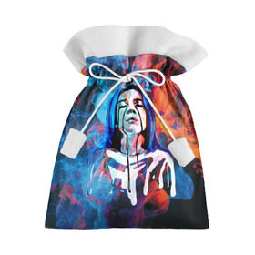 Подарочный 3D мешок с принтом Billie Eilish Smoke в городе Новоалтайск, 100% полиэстер | Размер: 29*39 см | billie eilish | lovely | music | ocean eyes | pop | билли айлиш | девушка | музыка | океан | поп | эйлиш | элиш