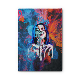 Обложка для автодокументов с принтом Billie Eilish Smoke в городе Новоалтайск, натуральная кожа |  размер 19,9*13 см; внутри 4 больших “конверта” для документов и один маленький отдел — туда идеально встанут права | billie eilish | lovely | music | ocean eyes | pop | билли айлиш | девушка | музыка | океан | поп | эйлиш | элиш