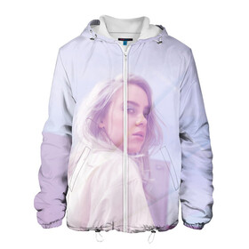 Мужская куртка 3D с принтом Pink Billie Eilish в городе Новоалтайск, ткань верха — 100% полиэстер, подклад — флис | прямой крой, подол и капюшон оформлены резинкой с фиксаторами, два кармана без застежек по бокам, один большой потайной карман на груди. Карман на груди застегивается на липучку | Тематика изображения на принте: billie eilish | lovely | music | ocean eyes | pop | билли айлиш | девушка | музыка | океан | поп | эйлиш | элиш