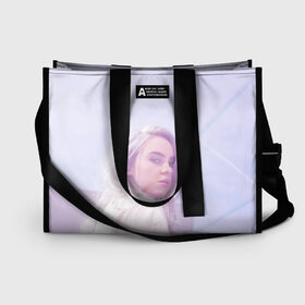 Сумка-шоппер 3D с принтом Pink Billie Eilish в городе Новоалтайск, 100% полиэстер | застегивается на металлическую кнопку; внутренний карман застегивается на молнию. Стенки укреплены специальным мягким материалом, чтобы защитить содержимое от несильных ударов
 | billie eilish | lovely | music | ocean eyes | pop | билли айлиш | девушка | музыка | океан | поп | эйлиш | элиш