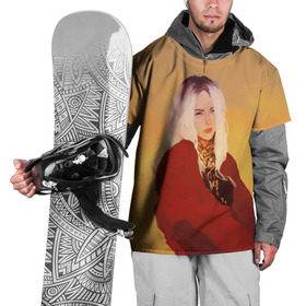 Накидка на куртку 3D с принтом Billie Eilish Sun в городе Новоалтайск, 100% полиэстер |  | billie eilish | lovely | music | ocean eyes | pop | билли айлиш | девушка | музыка | океан | поп | эйлиш | элиш