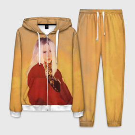 Мужской костюм 3D с принтом Billie Eilish Sun в городе Новоалтайск, 100% полиэстер | Манжеты и пояс оформлены тканевой резинкой, двухслойный капюшон со шнурком для регулировки, карманы спереди | billie eilish | lovely | music | ocean eyes | pop | билли айлиш | девушка | музыка | океан | поп | эйлиш | элиш