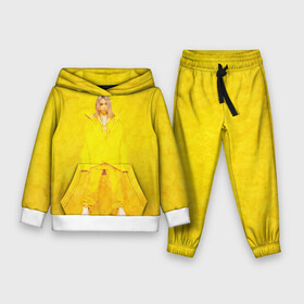 Детский костюм 3D (с толстовкой) с принтом Yellow Billie в городе Новоалтайск,  |  | Тематика изображения на принте: billie eilish | lovely | music | ocean eyes | pop | билли айлиш | девушка | музыка | океан | поп | эйлиш | элиш