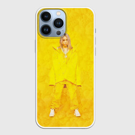 Чехол для iPhone 13 Pro Max с принтом Yellow Billie в городе Новоалтайск,  |  | Тематика изображения на принте: billie eilish | lovely | music | ocean eyes | pop | билли айлиш | девушка | музыка | океан | поп | эйлиш | элиш