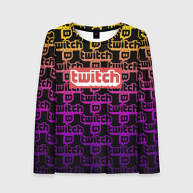 Женский лонгслив 3D с принтом Twitch в городе Новоалтайск, 100% полиэстер | длинные рукава, круглый вырез горловины, полуприлегающий силуэт | game | gamer | logo | twitch | twitties | игры | логотип | стрим | твитч