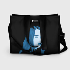 Сумка-шоппер 3D с принтом Billie Eilish в городе Новоалтайск, 100% полиэстер | застегивается на металлическую кнопку; внутренний карман застегивается на молнию. Стенки укреплены специальным мягким материалом, чтобы защитить содержимое от несильных ударов
 | billie eilish | lovely | music | ocean eyes | pop | билли айлиш | девушка | музыка | океан | поп | эйлиш | элиш