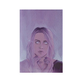 Обложка для паспорта матовая кожа с принтом Billie Eilish Heart в городе Новоалтайск, натуральная матовая кожа | размер 19,3 х 13,7 см; прозрачные пластиковые крепления | billie eilish | lovely | music | ocean eyes | pop | билли айлиш | девушка | музыка | океан | поп | эйлиш | элиш