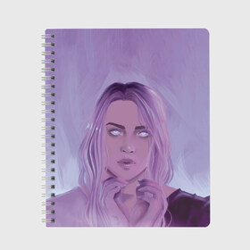 Тетрадь с принтом Billie Eilish Heart в городе Новоалтайск, 100% бумага | 48 листов, плотность листов — 60 г/м2, плотность картонной обложки — 250 г/м2. Листы скреплены сбоку удобной пружинной спиралью. Уголки страниц и обложки скругленные. Цвет линий — светло-серый
 | billie eilish | lovely | music | ocean eyes | pop | билли айлиш | девушка | музыка | океан | поп | эйлиш | элиш
