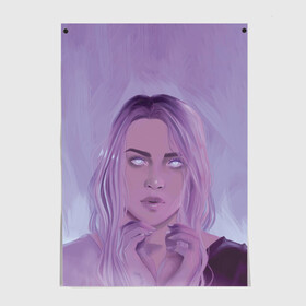 Постер с принтом Billie Eilish Heart в городе Новоалтайск, 100% бумага
 | бумага, плотность 150 мг. Матовая, но за счет высокого коэффициента гладкости имеет небольшой блеск и дает на свету блики, но в отличии от глянцевой бумаги не покрыта лаком | billie eilish | lovely | music | ocean eyes | pop | билли айлиш | девушка | музыка | океан | поп | эйлиш | элиш