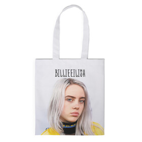 Шоппер 3D с принтом BillieEilish в городе Новоалтайск, 100% полиэстер | Плотность: 200 г/м2; Размер: 34×35 см; Высота лямок: 30 см | billie eilish | lovely | music | ocean eyes | pop | билли айлиш | девушка | музыка | океан | поп | эйлиш | элиш