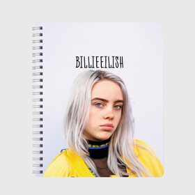 Тетрадь с принтом BillieEilish в городе Новоалтайск, 100% бумага | 48 листов, плотность листов — 60 г/м2, плотность картонной обложки — 250 г/м2. Листы скреплены сбоку удобной пружинной спиралью. Уголки страниц и обложки скругленные. Цвет линий — светло-серый
 | Тематика изображения на принте: billie eilish | lovely | music | ocean eyes | pop | билли айлиш | девушка | музыка | океан | поп | эйлиш | элиш