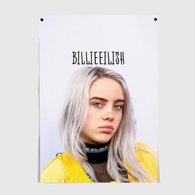 Постер с принтом BillieEilish в городе Новоалтайск, 100% бумага
 | бумага, плотность 150 мг. Матовая, но за счет высокого коэффициента гладкости имеет небольшой блеск и дает на свету блики, но в отличии от глянцевой бумаги не покрыта лаком | billie eilish | lovely | music | ocean eyes | pop | билли айлиш | девушка | музыка | океан | поп | эйлиш | элиш