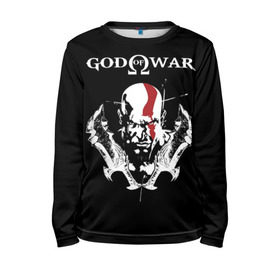 Детский лонгслив 3D с принтом God of War в городе Новоалтайск, 100% полиэстер | длинные рукава, круглый вырез горловины, полуприлегающий силуэт
 | god of war | арес | афина | бог | бог войны | воин | генерал | гидра | кратос | призрак | спарта | татуировка