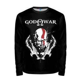 Мужской лонгслив 3D с принтом God of War в городе Новоалтайск, 100% полиэстер | длинные рукава, круглый вырез горловины, полуприлегающий силуэт | god of war | арес | афина | бог | бог войны | воин | генерал | гидра | кратос | призрак | спарта | татуировка