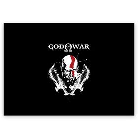 Поздравительная открытка с принтом God of War в городе Новоалтайск, 100% бумага | плотность бумаги 280 г/м2, матовая, на обратной стороне линовка и место для марки
 | Тематика изображения на принте: god of war | арес | афина | бог | бог войны | воин | генерал | гидра | кратос | призрак | спарта | татуировка