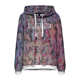 Мужская толстовка 3D с принтом Billie Eilish в городе Новоалтайск, 100% полиэстер | двухслойный капюшон со шнурком для регулировки, мягкие манжеты на рукавах и по низу толстовки, спереди карман-кенгуру с мягким внутренним слоем. | billie eilish | lovely | music | ocean eyes | pop | билли айлиш | девушка | музыка | океан | поп | эйлиш | элиш