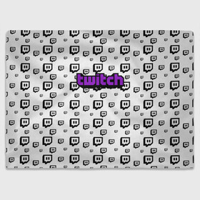 Плед 3D с принтом Twitch в городе Новоалтайск, 100% полиэстер | закругленные углы, все края обработаны. Ткань не мнется и не растягивается | game | gamer | logo | pattern | twitch | twitties | игры | логотип | паттерн | стрим | твитч | текстура