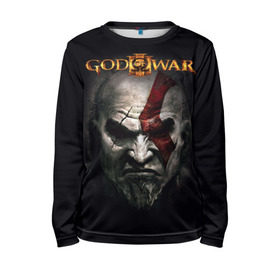 Детский лонгслив 3D с принтом God of War в городе Новоалтайск, 100% полиэстер | длинные рукава, круглый вырез горловины, полуприлегающий силуэт
 | god of war | арес | афина | бог | бог войны | воин | генерал | гидра | кратос | призрак | спарта | татуировка