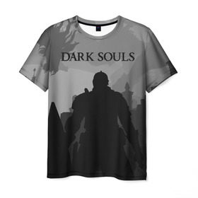 Мужская футболка 3D с принтом Dark Souls в городе Новоалтайск, 100% полиэфир | прямой крой, круглый вырез горловины, длина до линии бедер | dark souls | games | praise the sun | игры | компьютерные игры | рыцарь | тёмные души