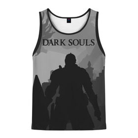 Мужская майка 3D с принтом Dark Souls в городе Новоалтайск, 100% полиэстер | круглая горловина, приталенный силуэт, длина до линии бедра. Пройма и горловина окантованы тонкой бейкой | dark souls | games | praise the sun | игры | компьютерные игры | рыцарь | тёмные души
