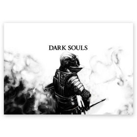 Поздравительная открытка с принтом Dark Souls в городе Новоалтайск, 100% бумага | плотность бумаги 280 г/м2, матовая, на обратной стороне линовка и место для марки
 | dark souls | games | praise the sun | игры | компьютерные игры | рыцарь | тёмные души