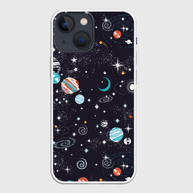 Чехол для iPhone 13 mini с принтом Космос в городе Новоалтайск,  |  | comets | infinity | planets | sky | sp | space | stars | universe | бесконечность | вселенная | галактики | графика | звезды | иллюстрация | картинка | кометы | космос | мода | небо | ночь | планеты | рисунок | созвездия | солнце