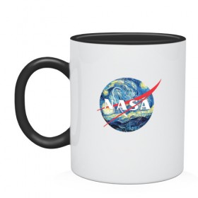 Кружка двухцветная с принтом NASA в городе Новоалтайск, керамика | объем — 330 мл, диаметр — 80 мм. Цветная ручка и кайма сверху, в некоторых цветах — вся внутренняя часть | Тематика изображения на принте: alien | earth | express | futurama | galaxy | moon | nasa | planet | space | star | ufo | world | астронавт | вселенная | гагарин | галактика | звезда | звезды | земля | космонавт | космос | луна | мир | наса | небо | нло | планета | полёт