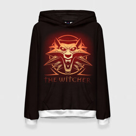 Женская толстовка 3D с принтом The Witcher в городе Новоалтайск, 100% полиэстер  | двухслойный капюшон со шнурком для регулировки, мягкие манжеты на рукавах и по низу толстовки, спереди карман-кенгуру с мягким внутренним слоем. | wild hunt | арбалет | ведьмак 3 | геральт | дикая | магия | охота | сказка | сфера | фэнтези | цири