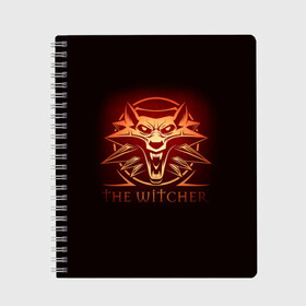 Тетрадь с принтом The Witcher в городе Новоалтайск, 100% бумага | 48 листов, плотность листов — 60 г/м2, плотность картонной обложки — 250 г/м2. Листы скреплены сбоку удобной пружинной спиралью. Уголки страниц и обложки скругленные. Цвет линий — светло-серый
 | wild hunt | арбалет | ведьмак 3 | геральт | дикая | магия | охота | сказка | сфера | фэнтези | цири