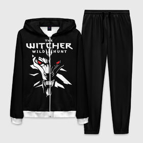 Мужской костюм 3D с принтом The Witcher 3 Wild Hunt в городе Новоалтайск, 100% полиэстер | Манжеты и пояс оформлены тканевой резинкой, двухслойный капюшон со шнурком для регулировки, карманы спереди | wild hunt | арбалет | ведьмак 3 | геральт | дикая | магия | охота | сказка | сфера | фэнтези | цири