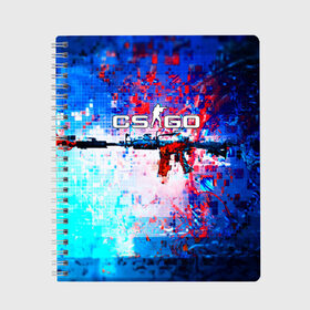 Тетрадь с принтом CS GOhyper beast в городе Новоалтайск, 100% бумага | 48 листов, плотность листов — 60 г/м2, плотность картонной обложки — 250 г/м2. Листы скреплены сбоку удобной пружинной спиралью. Уголки страниц и обложки скругленные. Цвет линий — светло-серый
 | awp | counter strike | cyber sport | game | skin | sport | авп | игры | скин