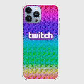 Чехол для iPhone 13 Pro Max с принтом Rainbow Twitch в городе Новоалтайск,  |  | blog | cybersport | game | platform | player | service | stream | streamer | streaming | twitch | video | блоггер | игра | игрок | киберспорт | платформа | сервис | стрим | стример | твич