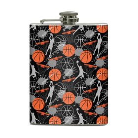 Фляга с принтом Basketball в городе Новоалтайск, металлический корпус | емкость 0,22 л, размер 125 х 94 мм. Виниловая наклейка запечатывается полностью | basket | basketball | баскетбол | баскетбольные | болельщик | бросок | брызги | графика | иллюстрация | капли | картинка | кляксы | кольцо | мода | мячи | надпись | прыжок | рисунок | сетка | сила | скорость