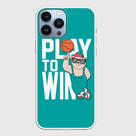 Чехол для iPhone 13 Pro Max с принтом Play to win в городе Новоалтайск,  |  | Тематика изображения на принте: баскетбол | баскетбольный | бейсболка | графика | животное | зелёный | играй | иллюстрация | картинка | комбинезон | кот | кроссовки | крутит | мода | мяч | на пальце | надпись | очки | победы | ради