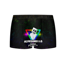 Мужские трусы 3D с принтом Marshmello в городе Новоалтайск, 50% хлопок, 50% полиэстер | классическая посадка, на поясе мягкая тканевая резинка | christopher | comstock | dj | dotcom | friends | marshmallow | marshmello | usa | диджей | друзья | комсток | крис | маршмэллоу | продюсер | сша