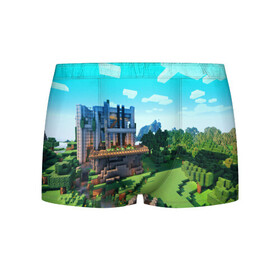 Мужские трусы 3D с принтом Minecraft в городе Новоалтайск, 50% хлопок, 50% полиэстер | классическая посадка, на поясе мягкая тканевая резинка | Тематика изображения на принте: blade | blocks | creeper | cubes | game | ken | mine craft | minecraft | mobs | sword | игры | крипер | майн крафт | майнкрафт | моб