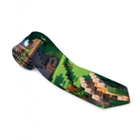 Галстук 3D с принтом Minecraft в городе Новоалтайск, 100% полиэстер | Длина 148 см; Плотность 150-180 г/м2 | Тематика изображения на принте: blade | blocks | creeper | cubes | game | ken | mine craft | minecraft | mobs | sword | игры | крипер | майн крафт | майнкрафт | моб