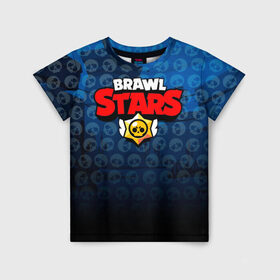 Детская футболка 3D с принтом BRAWL STARS в городе Новоалтайск, 100% гипоаллергенный полиэфир | прямой крой, круглый вырез горловины, длина до линии бедер, чуть спущенное плечо, ткань немного тянется | brawl stars | brawl stars сервер | браво старс | игра brawl stars | персонажи brawl stars.