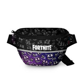 Поясная сумка 3D с принтом Fortnite & Marshmello в городе Новоалтайск, 100% полиэстер | плотная ткань, ремень с регулируемой длиной, внутри несколько карманов для мелочей, основное отделение и карман с обратной стороны сумки застегиваются на молнию | fortnite | marshmello | диджей | игра | клуб | клубная музыка | компьютерная игра | маршмеллоу | маршмэлло | маршмэллоу | музыка | симулятор | фортнайт | электронная