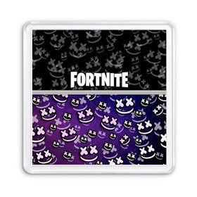 Магнит 55*55 с принтом Fortnite & Marshmello в городе Новоалтайск, Пластик | Размер: 65*65 мм; Размер печати: 55*55 мм | fortnite | marshmello | диджей | игра | клуб | клубная музыка | компьютерная игра | маршмеллоу | маршмэлло | маршмэллоу | музыка | симулятор | фортнайт | электронная