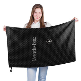 Флаг 3D с принтом Mercedes в городе Новоалтайск, 100% полиэстер | плотность ткани — 95 г/м2, размер — 67 х 109 см. Принт наносится с одной стороны | amg | mercedes | авто | автомобиль | иномарка | логотип | машина | мерседес | текстура