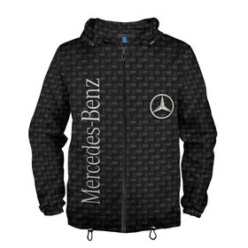 Мужская ветровка 3D с принтом Mercedes в городе Новоалтайск, 100% полиэстер | подол и капюшон оформлены резинкой с фиксаторами, два кармана без застежек по бокам, один потайной карман на груди | amg | mercedes | авто | автомобиль | иномарка | логотип | машина | мерседес | текстура