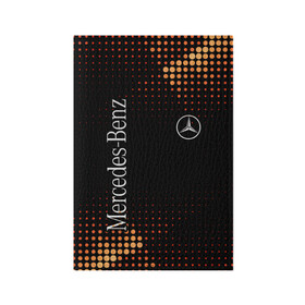 Обложка для паспорта матовая кожа с принтом Mercedes в городе Новоалтайск, натуральная матовая кожа | размер 19,3 х 13,7 см; прозрачные пластиковые крепления | Тематика изображения на принте: amg | mercedes | авто | автомобиль | иномарка | логотип | машина | мерседес | текстура