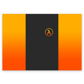 Поздравительная открытка с принтом HALF-LIFE в городе Новоалтайск, 100% бумага | плотность бумаги 280 г/м2, матовая, на обратной стороне линовка и место для марки
 | aperture laboratorie | black mesa | gordon freeman | half life | half life 3 | logo | valve | блэк меса | вэлв | гордон фриман | игра | лого | монтировка | фантастика | халф лайф